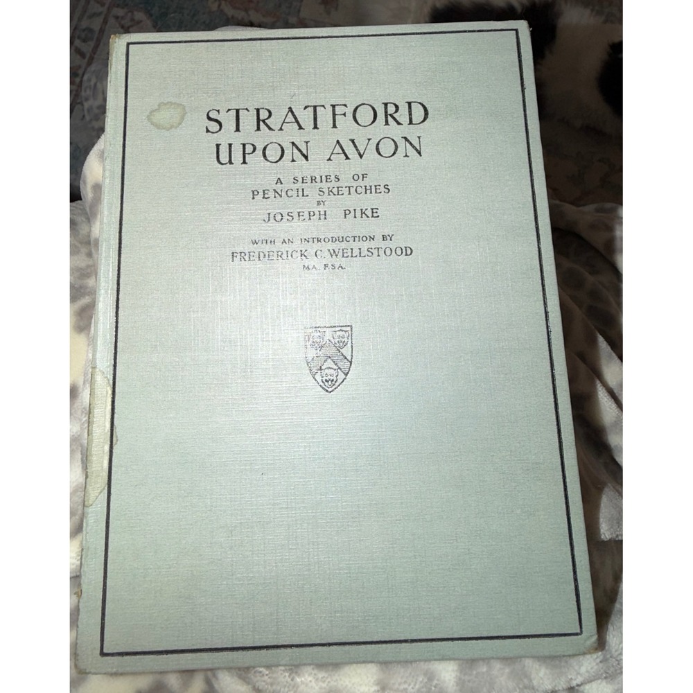 A & C Black Stratford Upon Avon Book Joseph Pike 1929 Blue Pencil Sketches Art